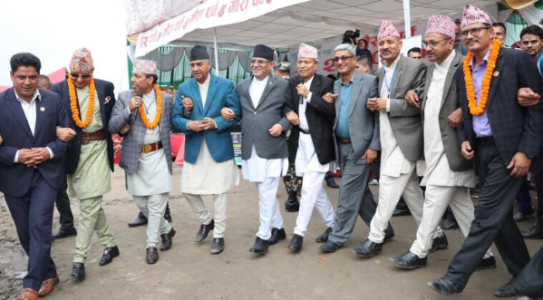 गौरा खेलमा प्रधानमन्त्री प्रचण्ड, कांग्रेस सभापति देउवा र एमालेका रावल