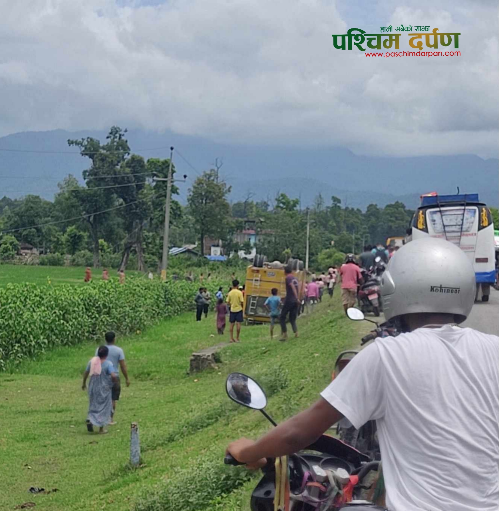 कैलालीको बल्मीमा स्कुल बस दुर्घटना