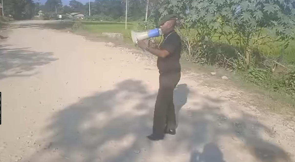 धनगढीमा धान नकाट्न नगर प्रहरीको माइकिङ