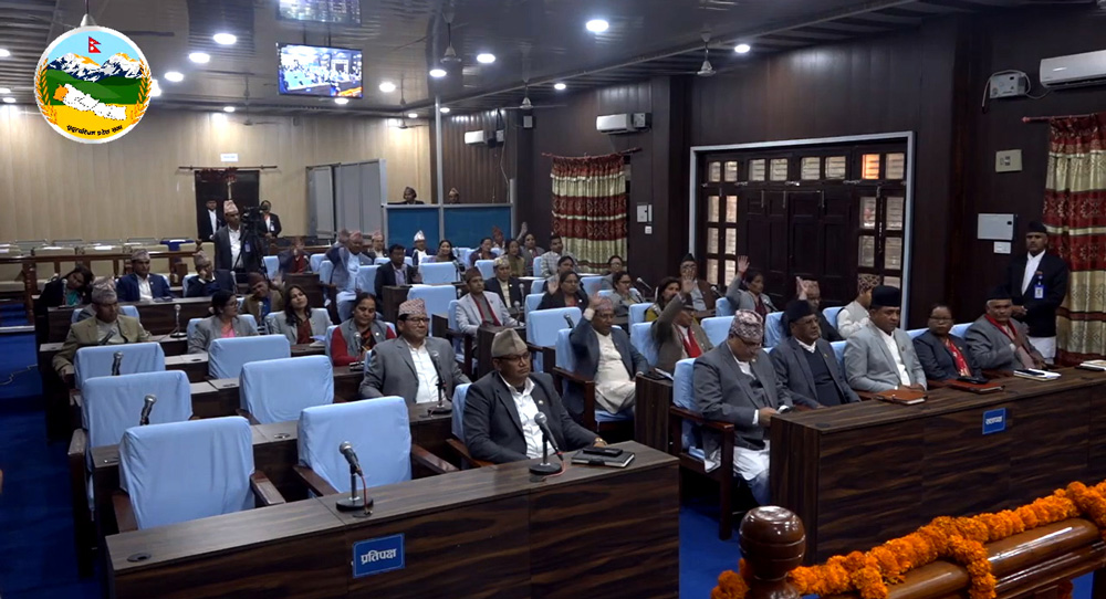 सुदूरपश्चिम प्रदेश सभाबाट प्रधानमन्त्री ओलीलाई धन्यवाद ज्ञापनको प्रस्ताव पारित