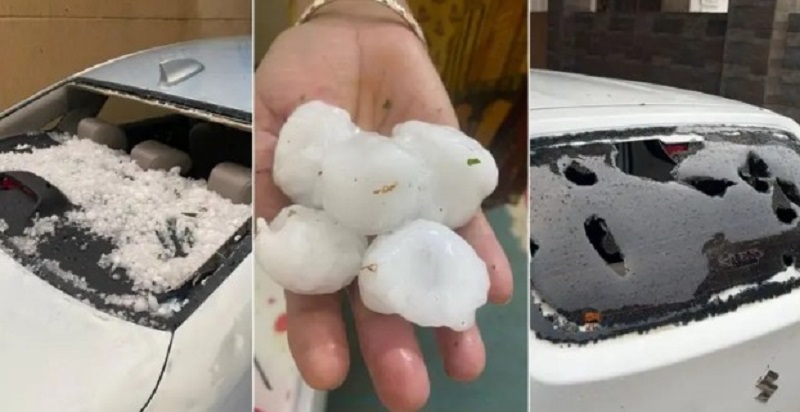 पाकिस्तान र अफगानिस्तानमा ठूलठूला असिना पर्दा सयौं गाडी र घरका झ्यालका सिसा फुटे