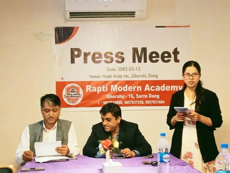 घोराहीमा रहेको राप्ती मोडर्न एकेडेमीले प्लसटु सञ्चालन गर्ने