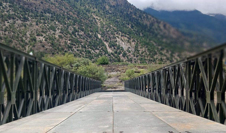 कालीगण्डकी नदीमा बेलिब्रिज निर्माण