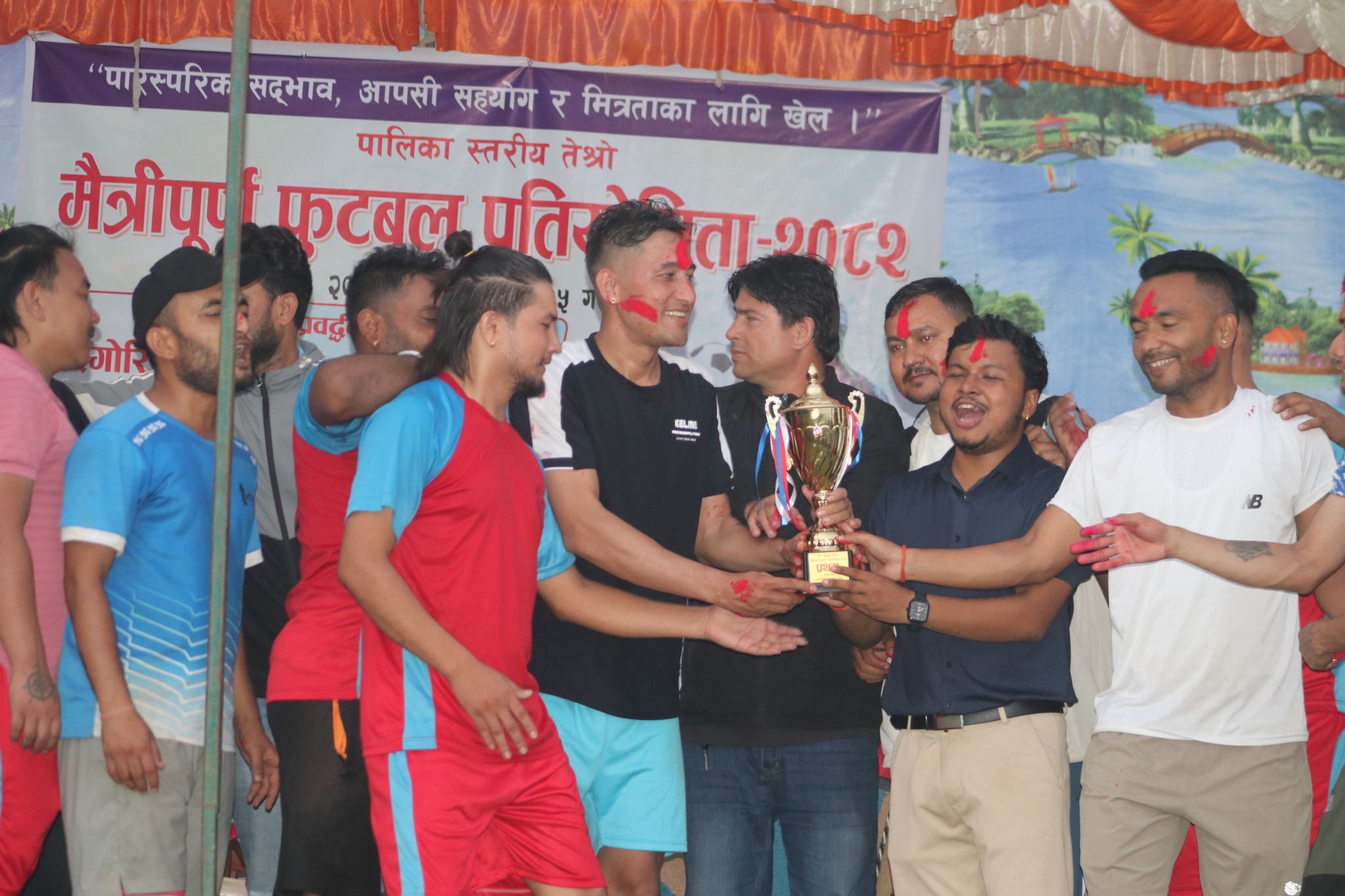 बर्दगोरियामा सम्पन्न मैत्रीपूर्ण फुटबलको उपाधि कोटागढी टिमलाई