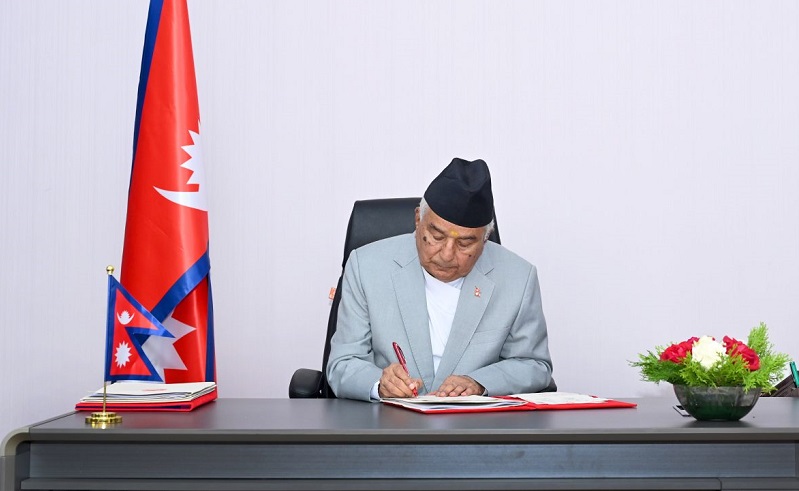 राष्ट्रपति पौडेलद्वारा सम्पत्ति शुद्धीकरण अध्यादेश जारी