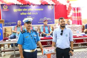 ट्राफिक व्यवस्थापनका लागि नवजीवन अस्पतालद्वारा ट्राफिक कोण सहयोग
