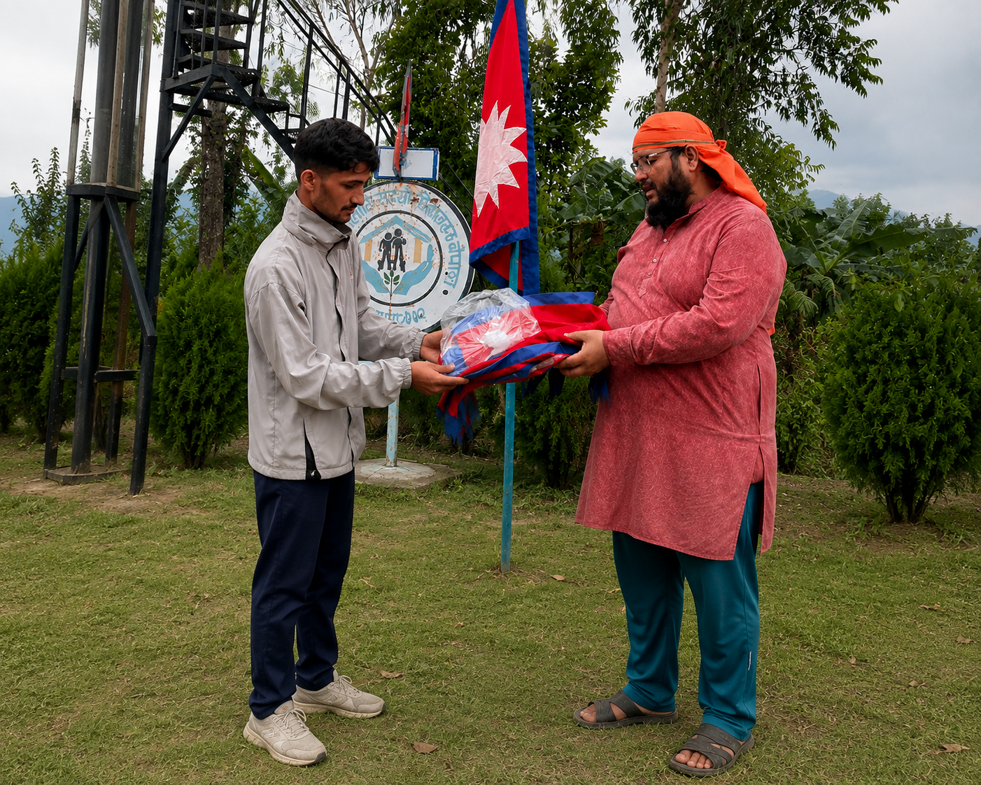बर्दगोरिया डेस्कटपद्वारा सहाराघरलाई राष्ट्रिय झण्डा सहयोग